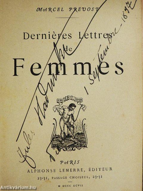 Derniéres Lettres de Femmes