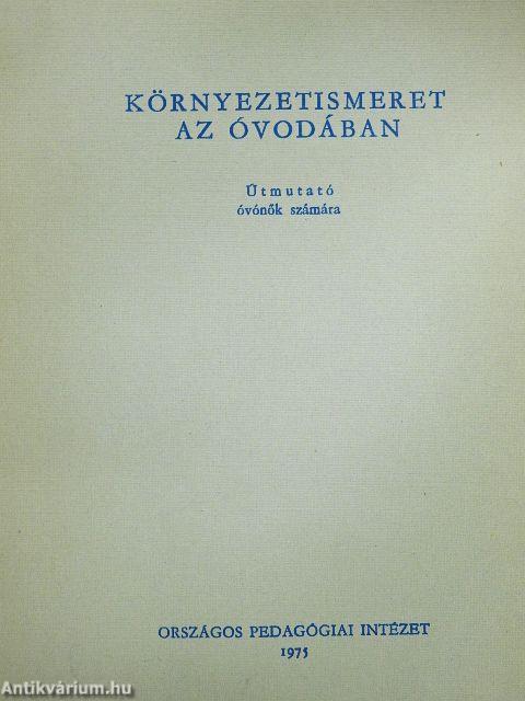 Környezetismeret az óvodában