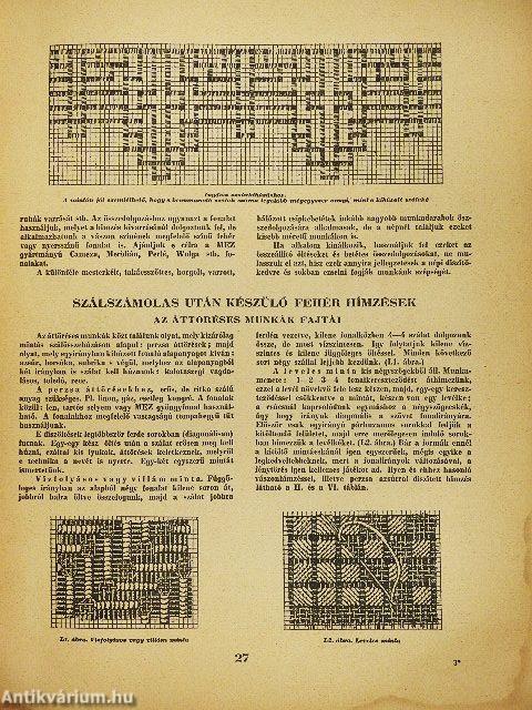 Az Uj Idők kézimunka könyve - Varrás és hímzés (rossz állapotú)