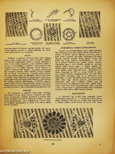 Az Uj Idők kézimunka könyve - Varrás és hímzés (rossz állapotú)