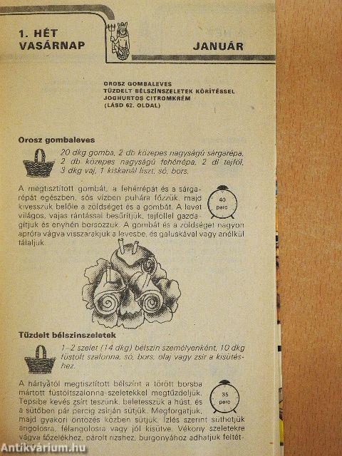 Hónapok, napok, ételek