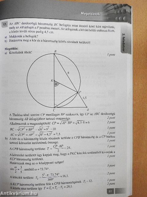 Kisérettségi feladatsorok matematikából 9-10. évfolyam