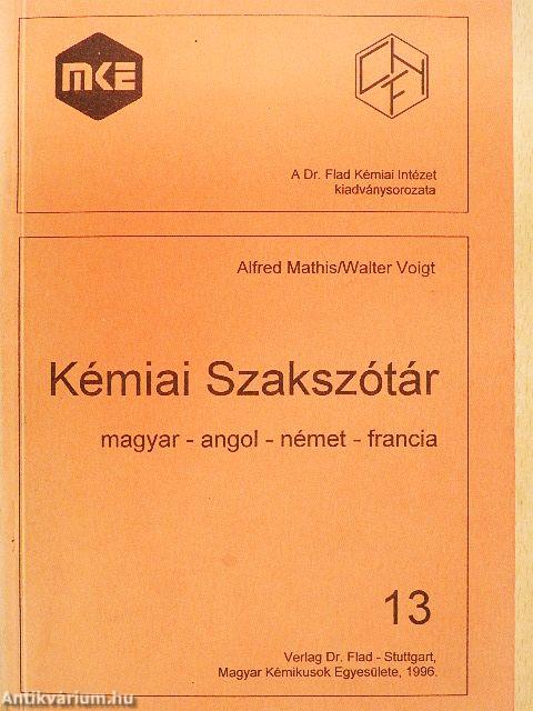 Kémiai Szakszótár