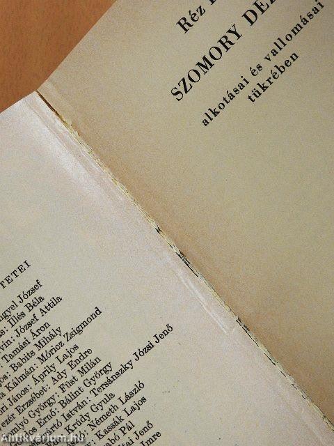 Szomory Dezső alkotásai és vallomásai tükrében