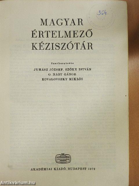 Magyar értelmező kéziszótár