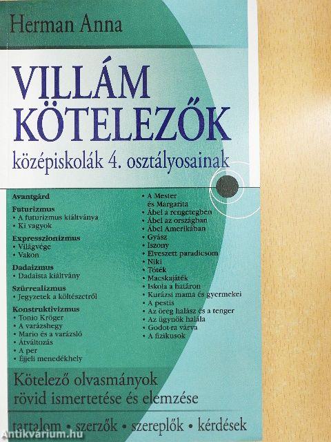 Villám kötelezők középiskolák 4. osztályosainak