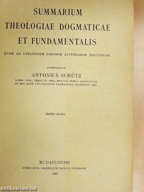 Summarium Theologiae Dogmaticae et Fundamentalis