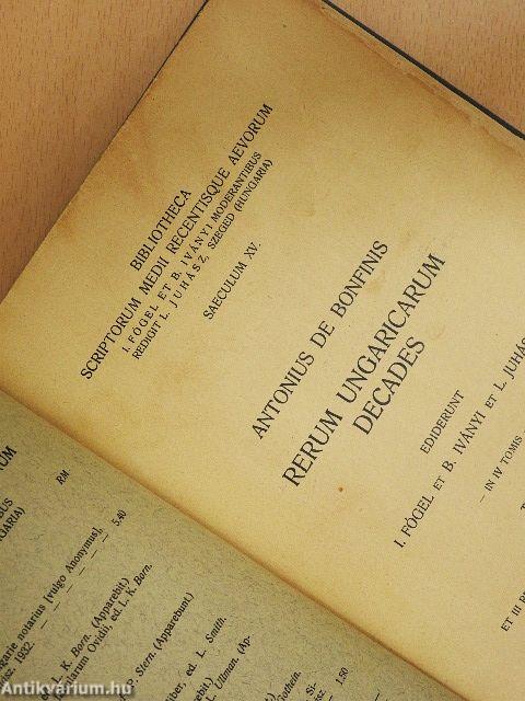 Rerum Ungaricarum Decades I/1.