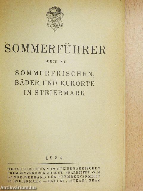 Sommerführer durch die Sommerfrischen, Bäder und Kurorte in Steiermark