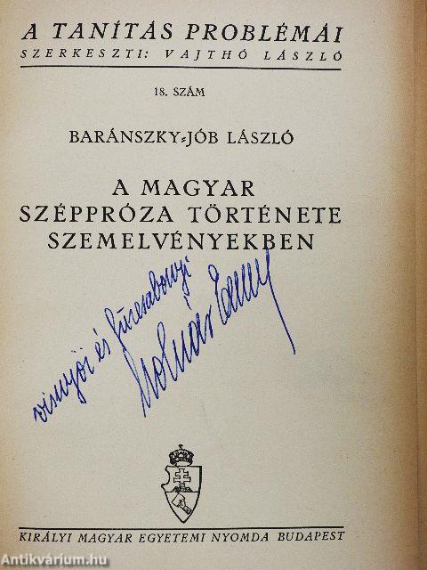 A magyar széppróza története szemelvényekben