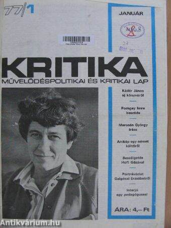 Kritika 1977. január-december/1978. január-december