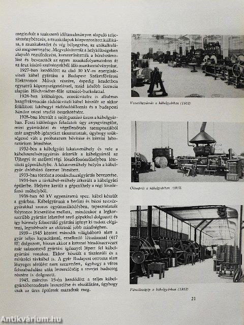 A villamosgép és kábelgyár 50 éve és szerepe a magyar villamosipar fejlődésében