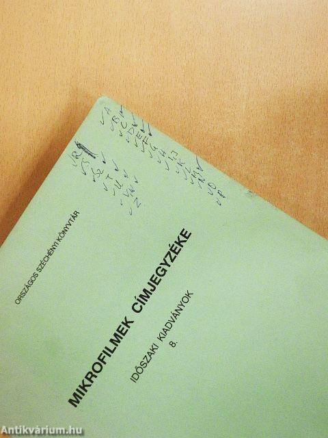 Mikrofilmek címjegyzéke 8.