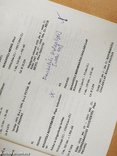 Mikrofilmek címjegyzéke 8.