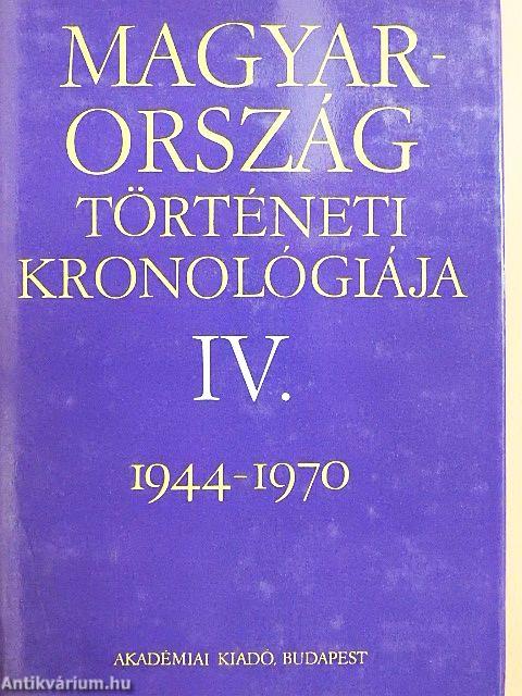 Magyarország történeti kronológiája IV.