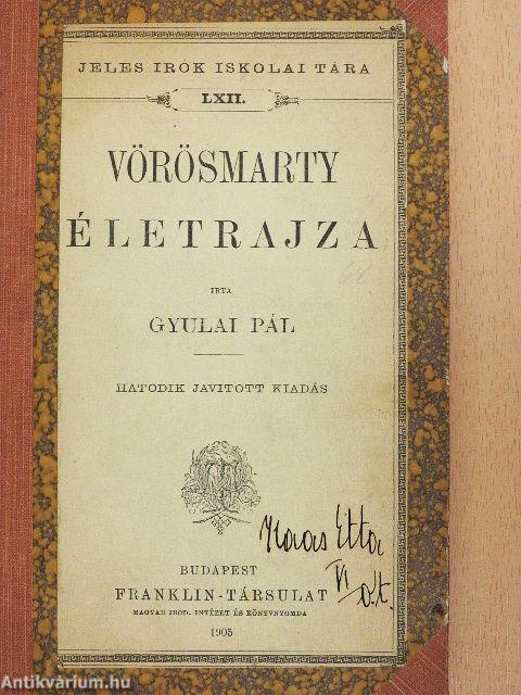 Vörösmarty életrajza