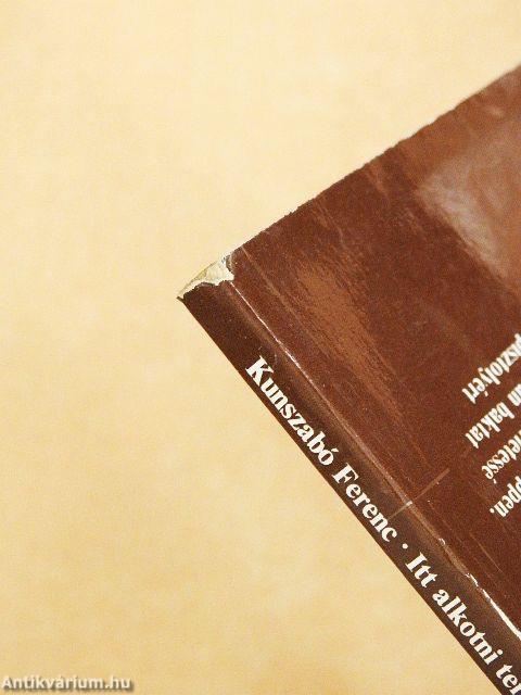 "Itt alkotni teremteni kell"