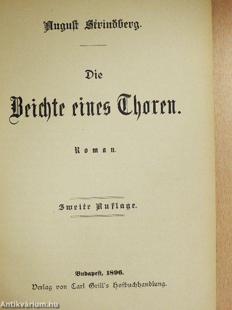 Die Beichte eines Thoren (gótbetűs)