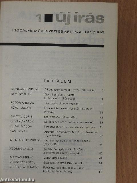 Új Írás 1971. január-június (fél évfolyam)