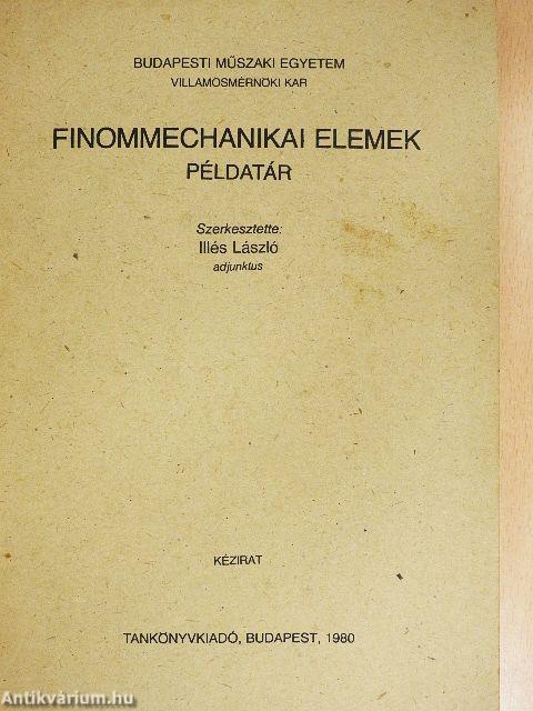 Finommechanikai elemek - Példatár