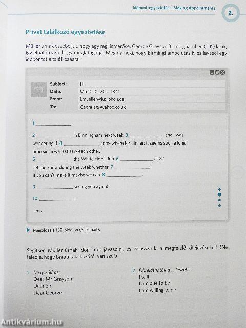 Irodai kommunikáció - Angol