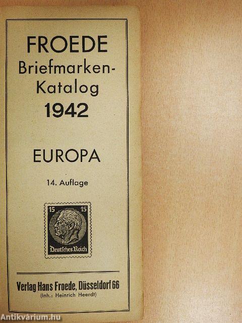 Froede Briefmarken-Katalog - Europa 1942.
