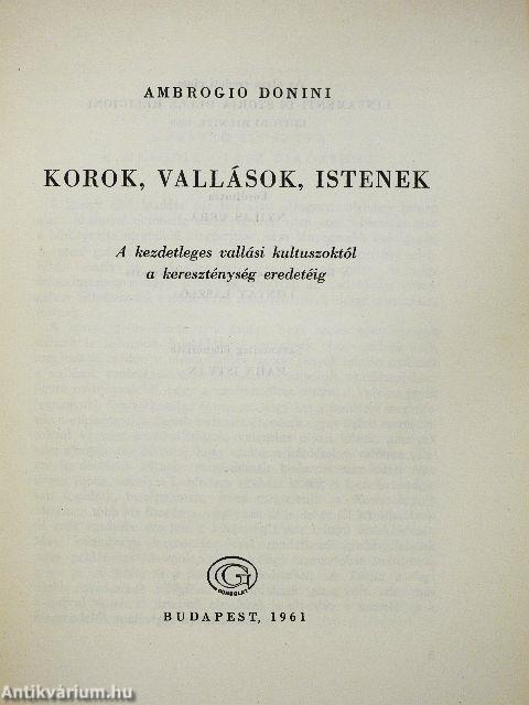 Korok, vallások, istenek