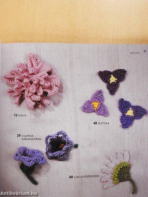 100 kötött és horgolt virág
