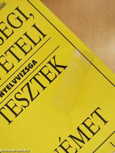 Érettségi, felvételi nyelvvizsga tesztek - Német