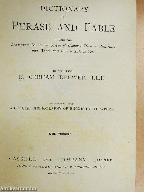 Dictionary of Phrase and Fable