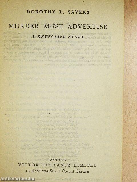 Murder Must Advertise