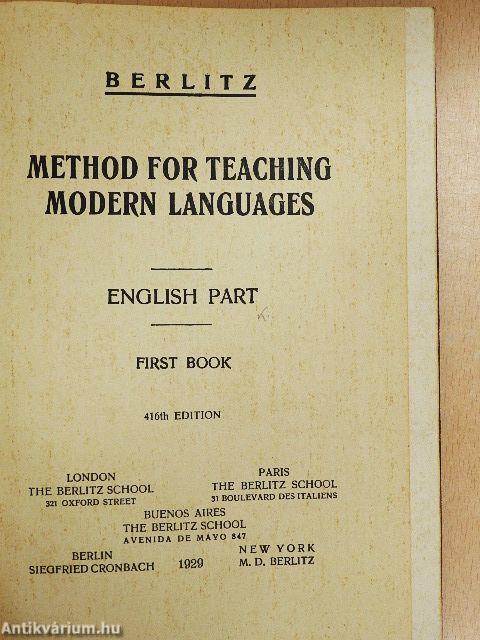 Method for Teaching Modern Languages I.