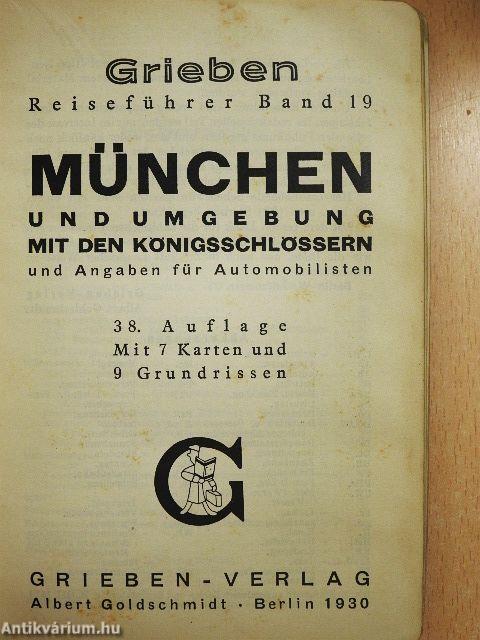 München und Umgebung mit den Königsschlössern und Angaben für Automobilisten