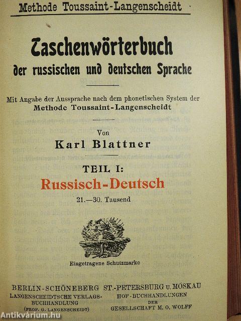 Taschenwörterbuch der russischen und deutschen Sprache I.