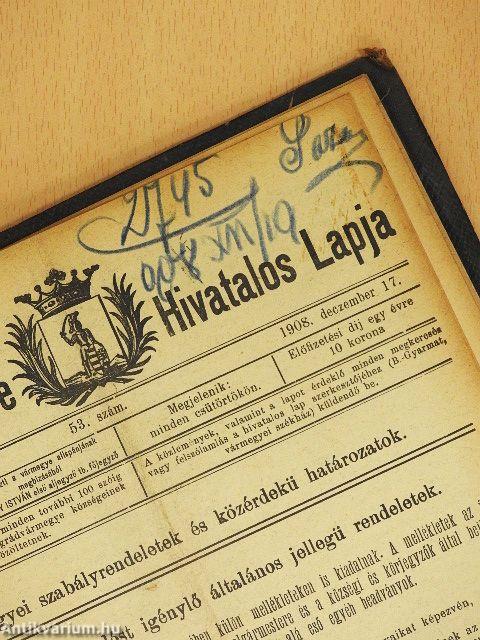 Nógrádvármegye Hivatalos Lapja 1908. (nem teljes évfolyam)