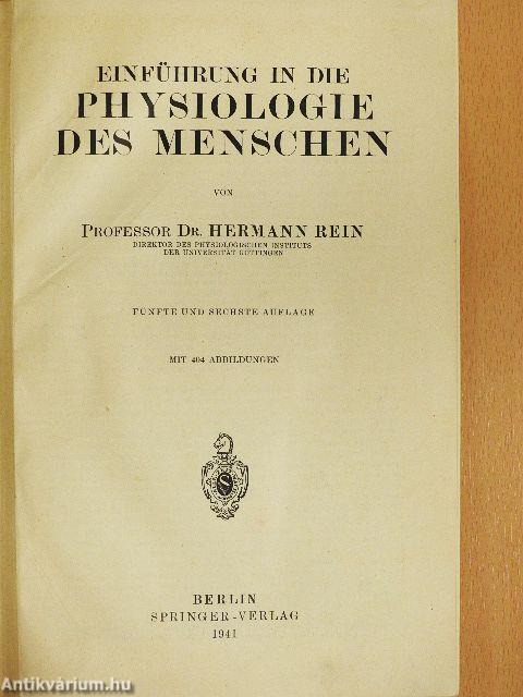 Einführung in die Physiologie des Menschen