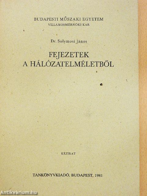 Fejezetek a hálózatelméletből