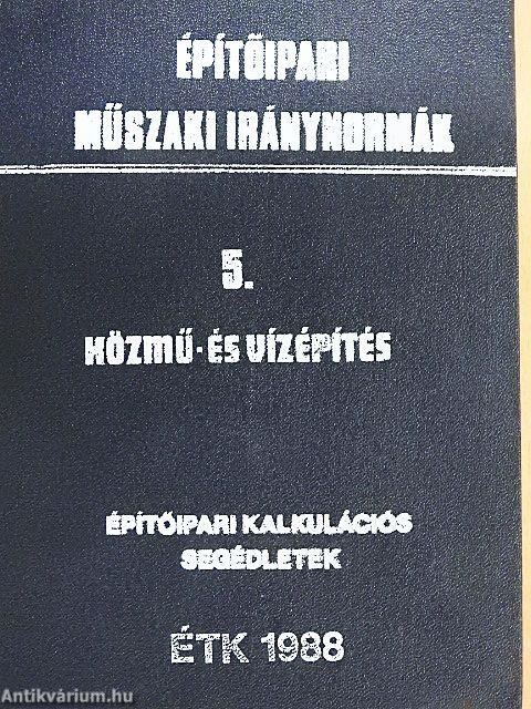 Építőipari műszaki iránynormák 5.