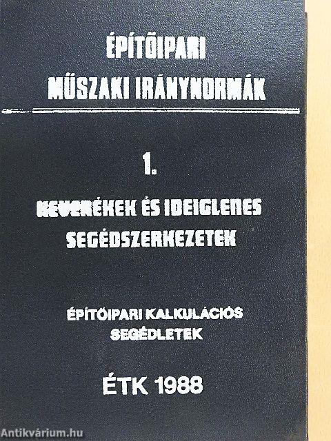Építőipari műszaki iránynormák 1.