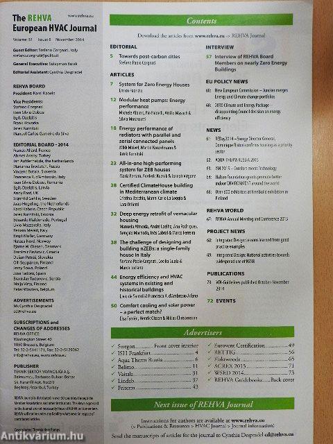The Rehva European HVAC Journal November 2014