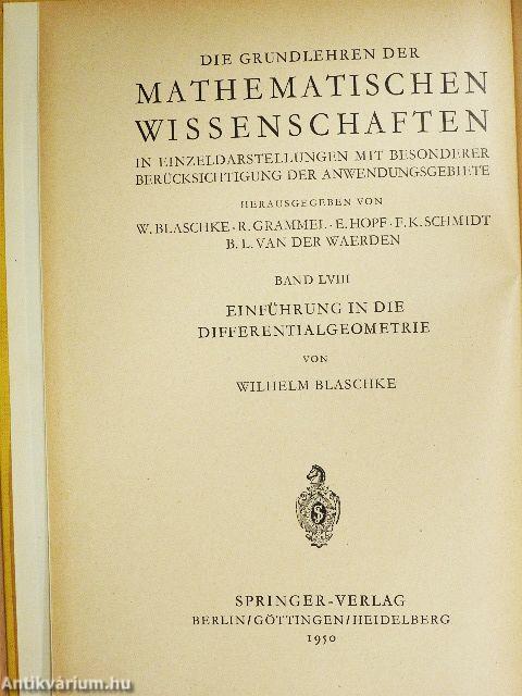 Einführung in die Differentialgeometrie