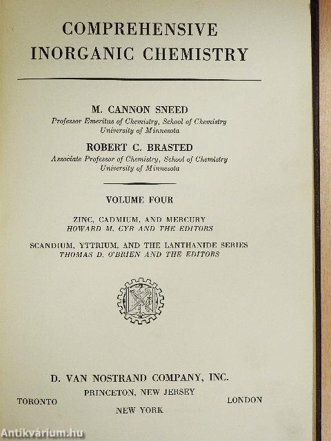 Comprehensive Inorganic Chemistry IV.