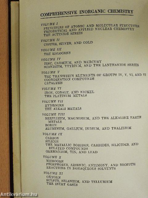 Comprehensive Inorganic Chemistry IV.