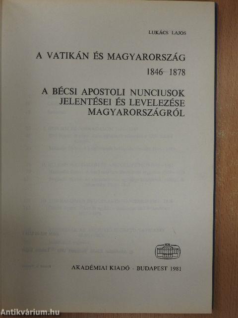 A Vatikán és Magyarország 1846-1878