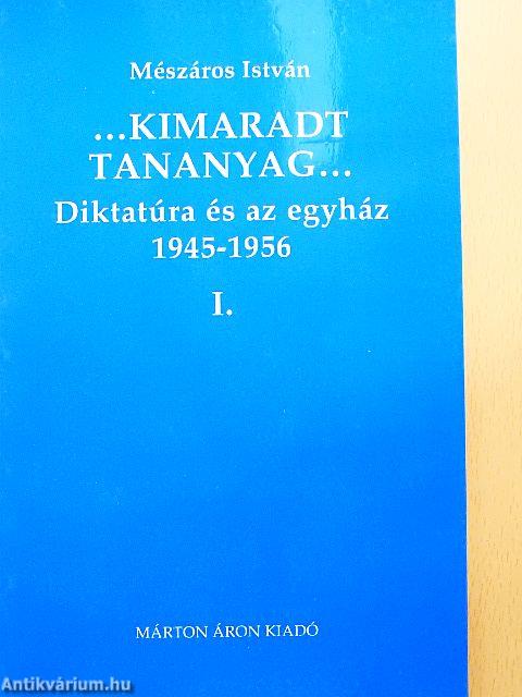 ...Kimaradt tananyag... I-II.