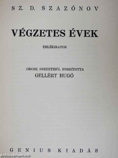 Végzetes évek