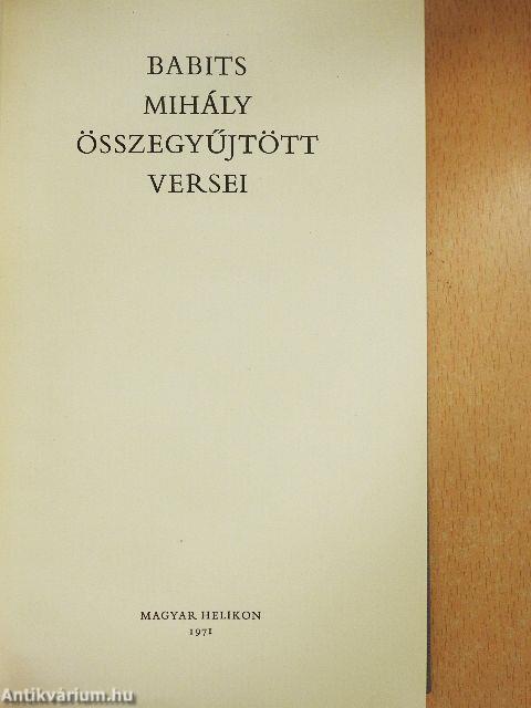 Babits Mihály összegyűjtött versei
