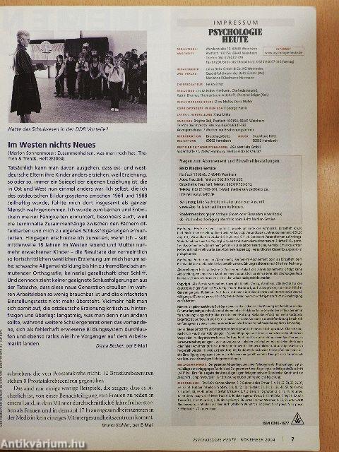 Psychologie Heute November 2004