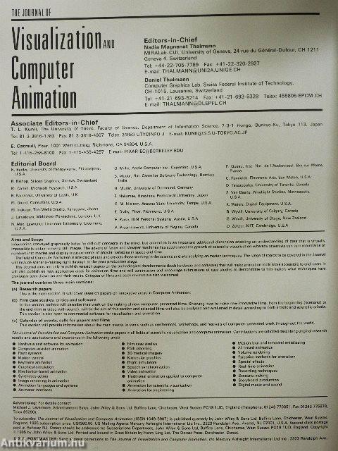 The Journal of Visualization and Computer Animation July-September 1995