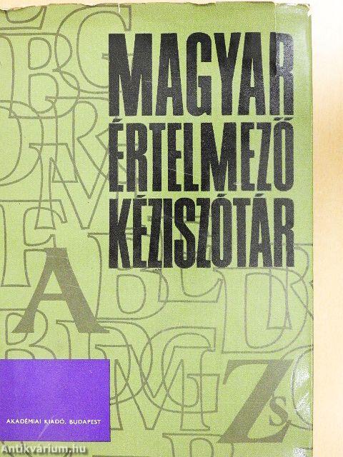 Magyar értelmező kéziszótár